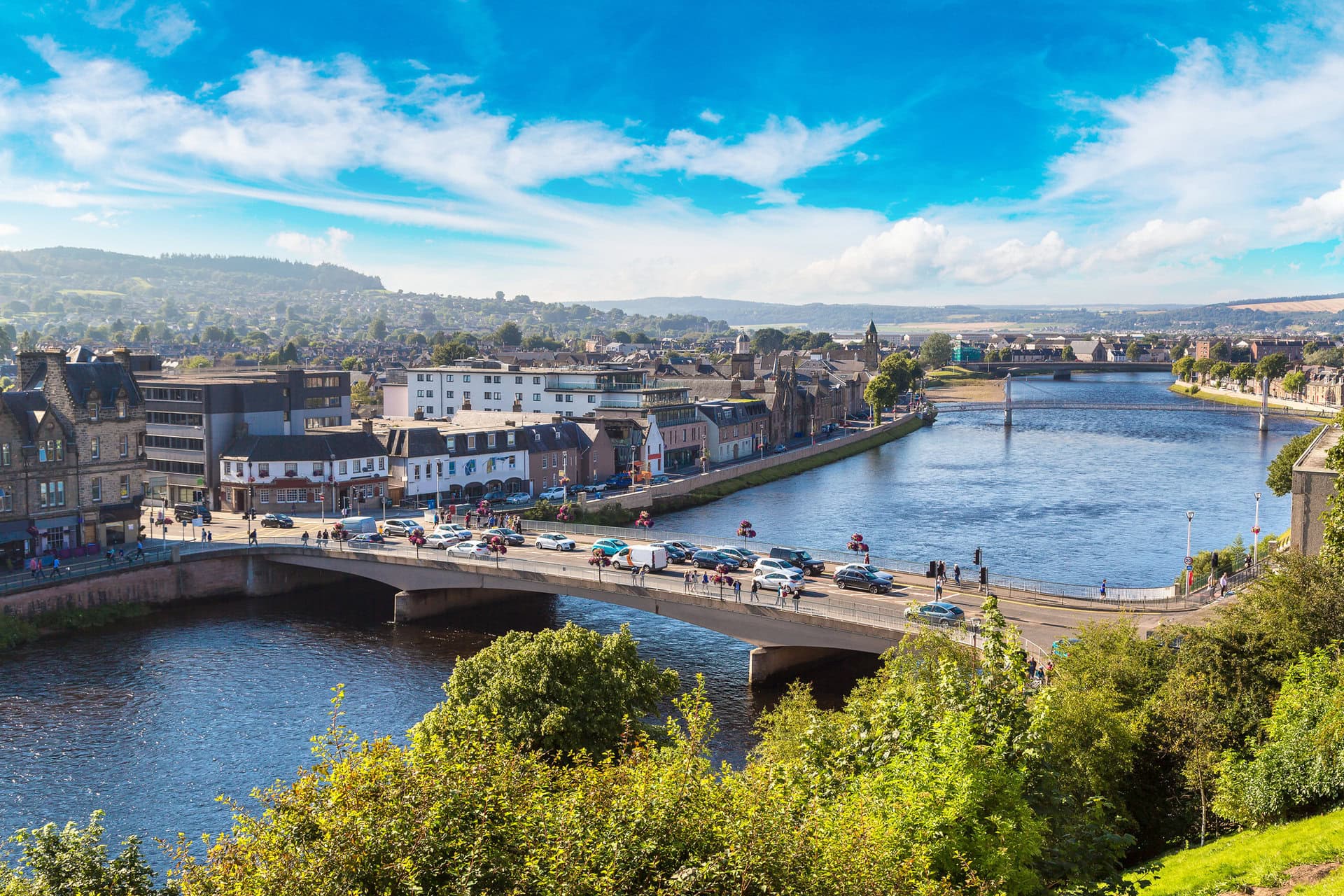 Cityscape of Inverness, Scotland