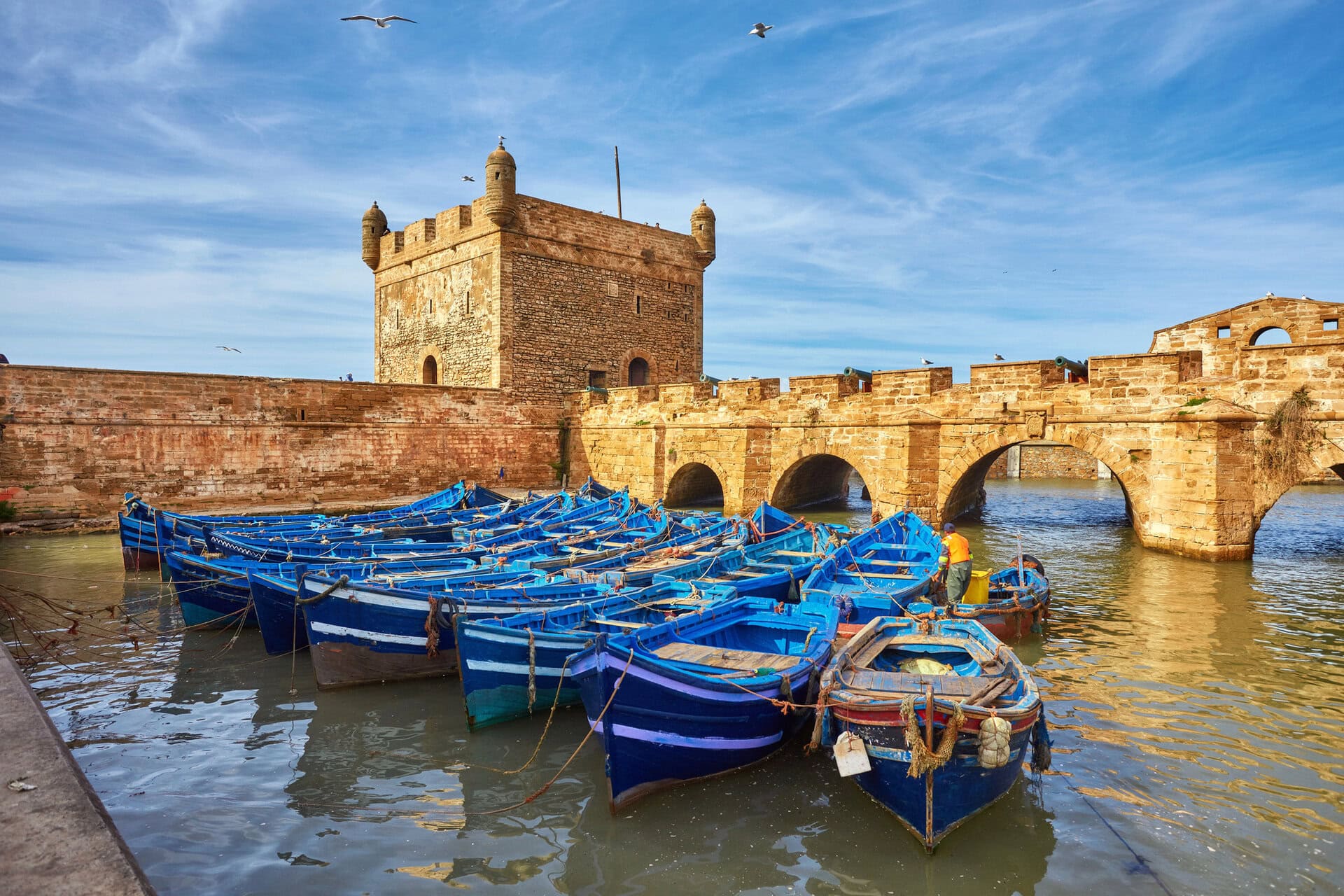 Sqala du Port, a defensive tower at the fishing port of Essaouira